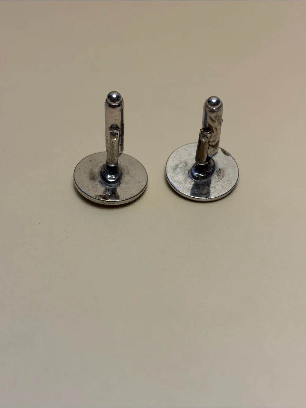 🌻Vintage Anson Silver-Tone Crystal Round Cufflinks and Tie Tack